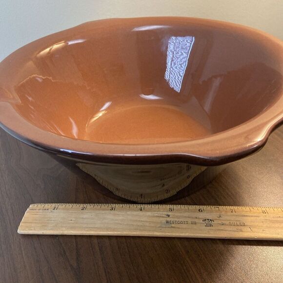 World Market Portugal Brown Glazed Terracotta Terra Cotta Serving Bowl Pottery - Picture 5 of 6